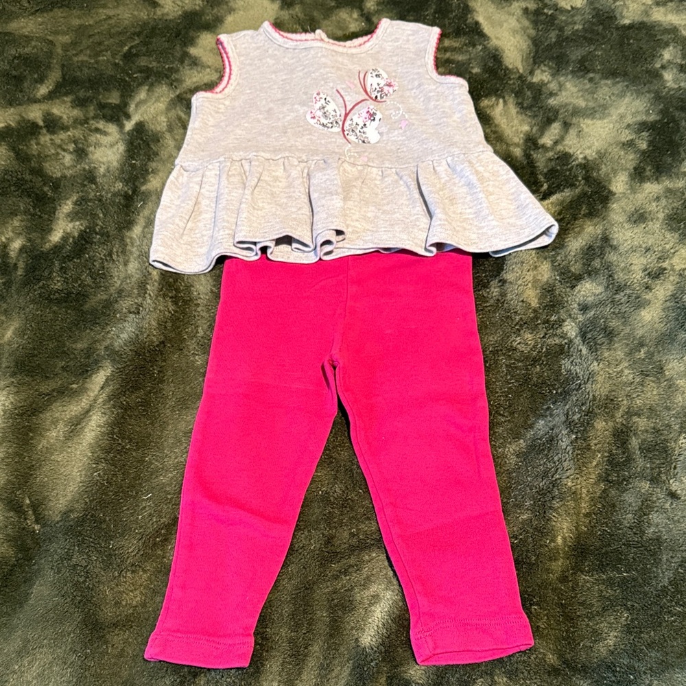 Charming Gray and Pink Kids Matching Set